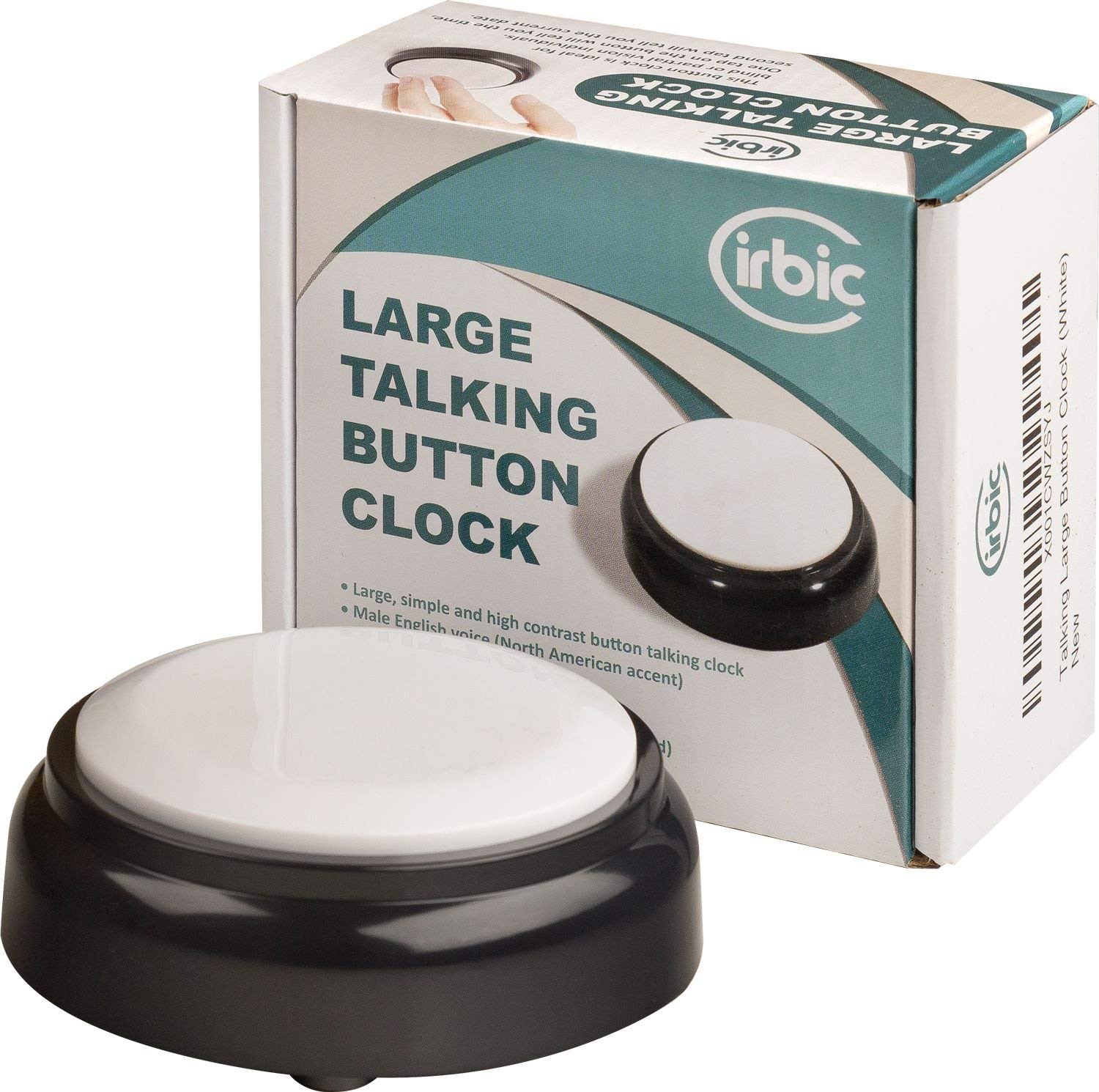 Elderly or Visually impaired Extra Large Talking Button Clock for The Blind 
