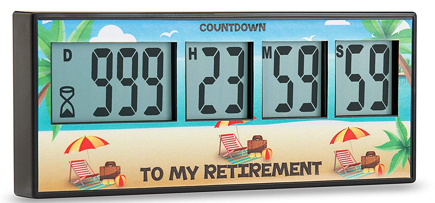 My Retirement Day Countdown Desktop Timer Gift Clock BigMouth 